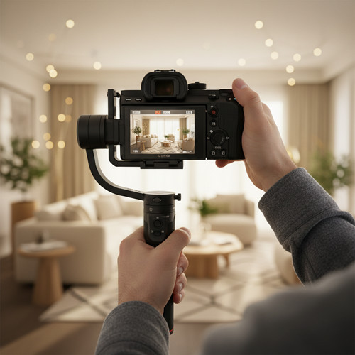 Grabación de vídeo inmobiliario 4K en vivienda de Madrid