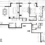 Plano arquitectonico de piso realizado en el barrio de Jeronimos, frente al parque del Retiro en Madrid