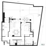 Plano arquitectónico de vivienda antigua en Chamberí Madrid para proyecto de rehabilitación.