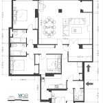 Levantamiento de planos arquitectónicos de vivienda en Madrid con medidas detalladas y distribución de espacios.